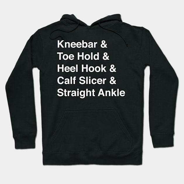 BJJ Leg Lock Helvetica List Hoodie by Kyle O'Briant